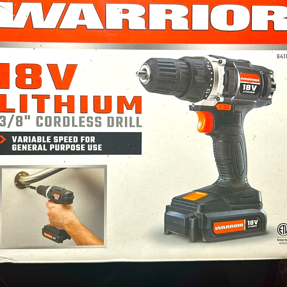 Warrior 18V Cordless Drill NWB